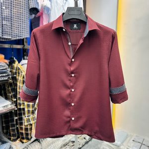 Maroon Color Boxy Fit Shirt 