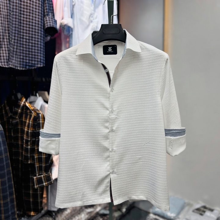 White Color Boxy Fit Shirt 