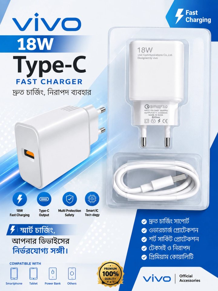 Vivo 18W Type-C Fast Charger 