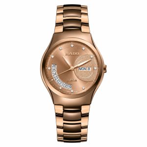 Rado Jubilé Rose Gold Dial Diamond Marker Unisex Watch
