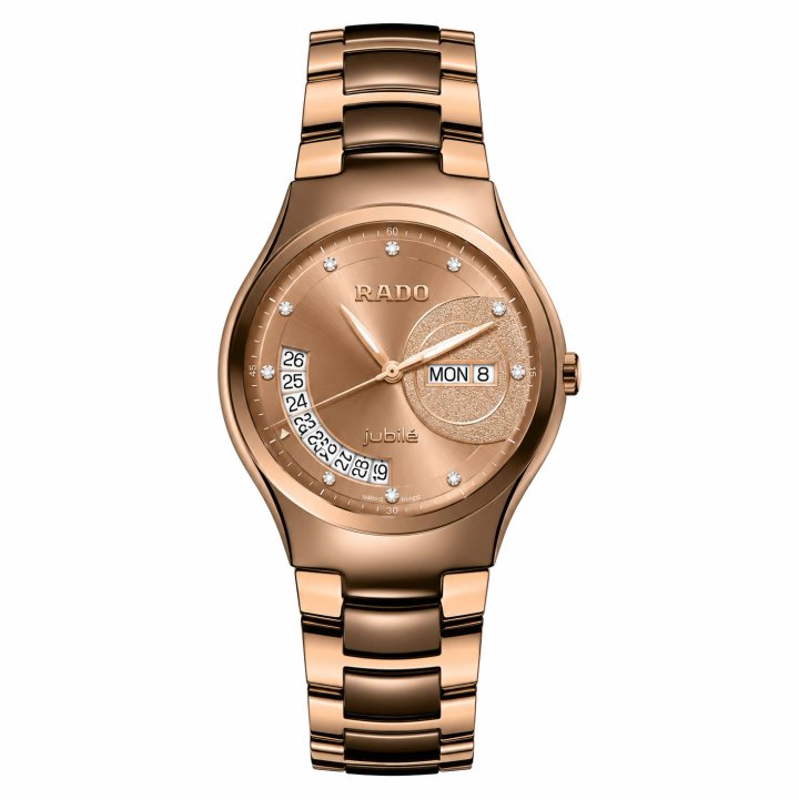 Rado Jubilé Rose Gold Dial Diamond Marker Unisex Watch