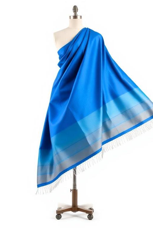 সিল্ক শাড়ি — নীল