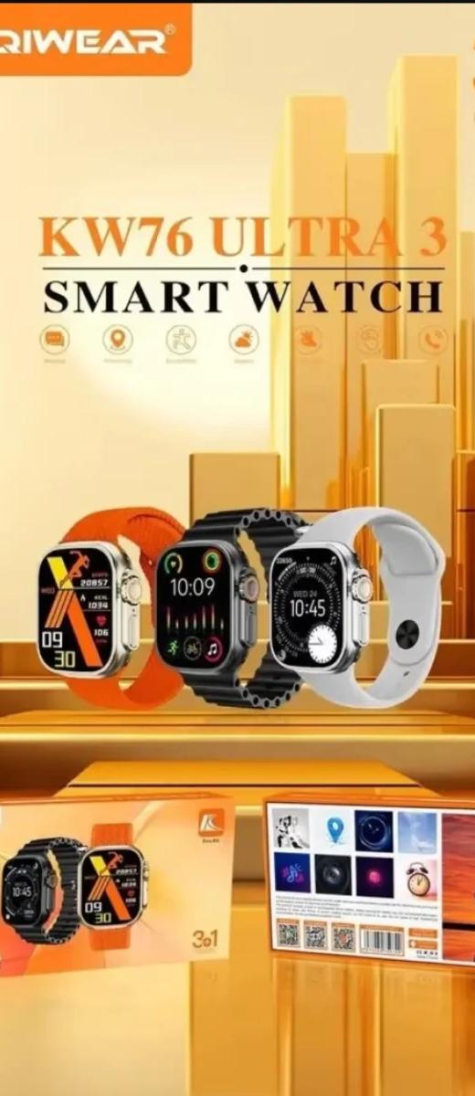 KW 76 Ultra 3. 3 in 1 Smart Watch