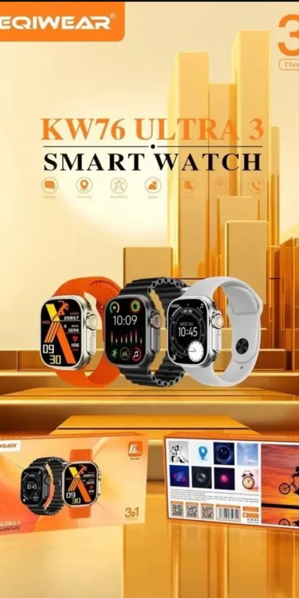 KW 76 Ultra 3. 3 in 1 Smart Watch